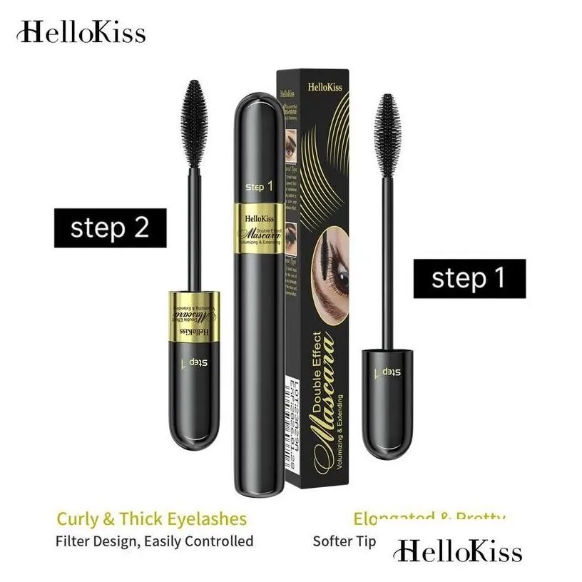 mascara new sunflower double effect waterproof eye black volume mascara cosmetics makeup drop delivery health beauty makeup eyes dhgpd