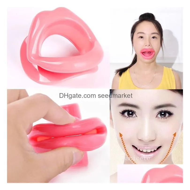 6colors silicone rubber face slimmer exerciser lip trainer oral mouth muscle tightener anti aging wrinkle massager care lt498