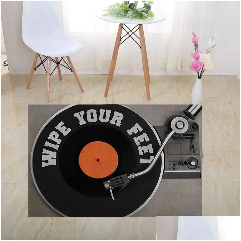 carpets novelty record player welcome door mat retro vintage dj turntable doormat rug carpet floor entry music lover home decor