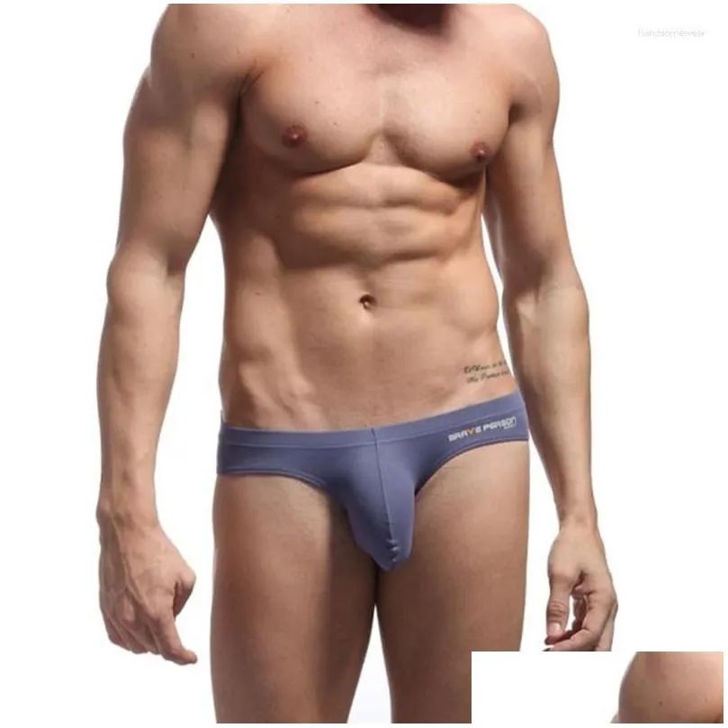 Underpants Brave Person Men Cotton Briefs For Man Bikini Y Underwear U Convex Big Penis Pouch Design Wonderjock Drop Delivery Apparel Dh2Xp