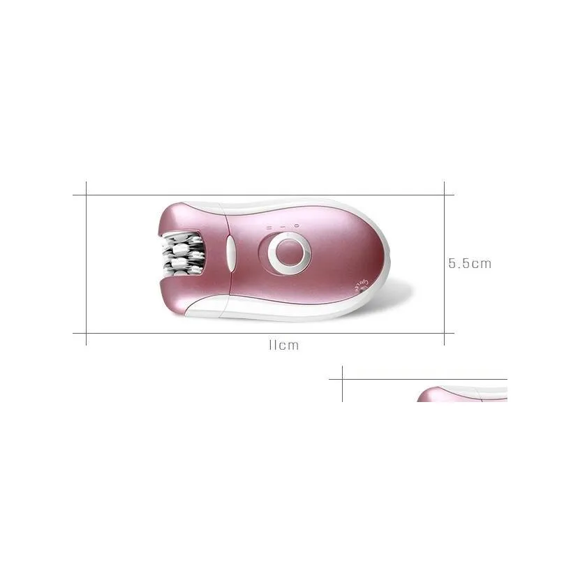 Epilator 2 In1 Depilatory Electric Female Epilator Razor Lady Shaver Women Girl Hair Removal For Facial Body Armpit Underarm Leg Drop Dhzi6