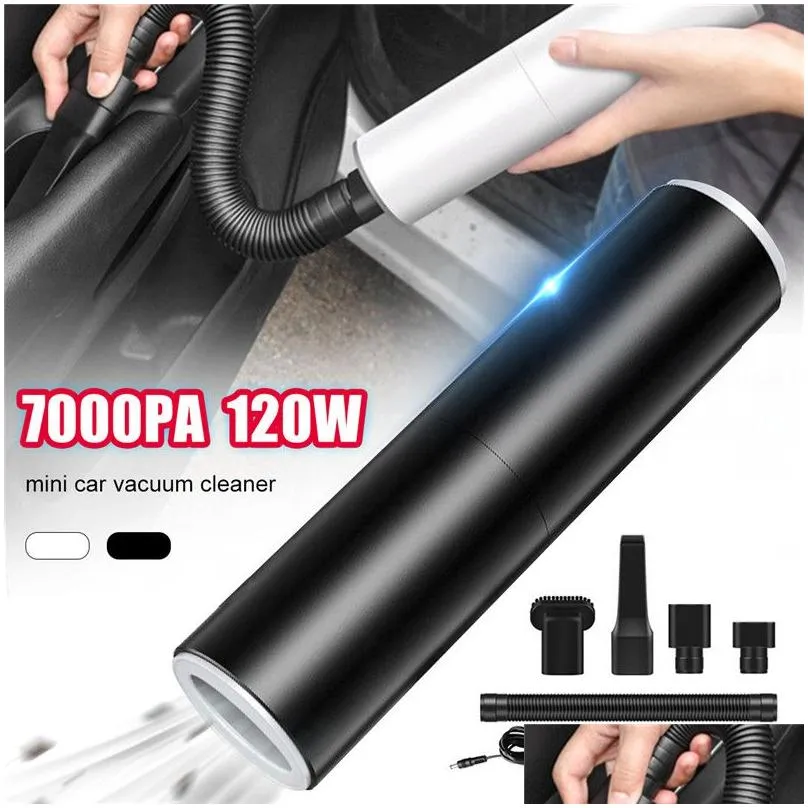 Car Other Auto Electronics Mini 7000Pa 120W Suction Portable Vacuum Cleaner For Low Noise Handheld Home Computer Cleaning Drop Deliver Dhxnr