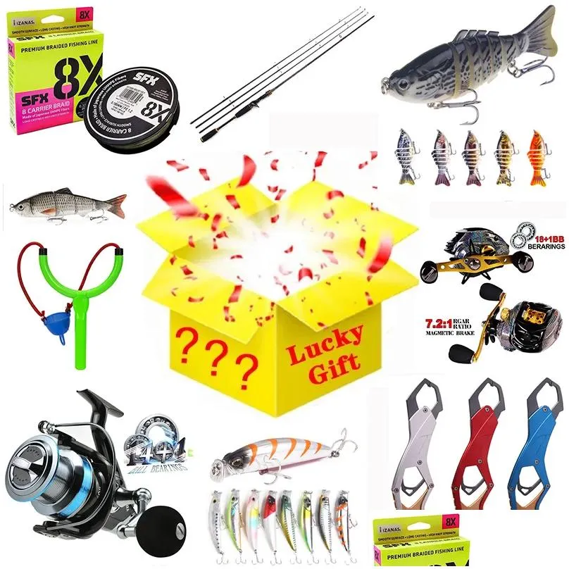 Baits & Lures Most Lucky Mystery Lure Lure/Set 100% Winning High Quality Surprise Gift Blind Box Random Fishing Set 220531 Drop Delive Dhhhd