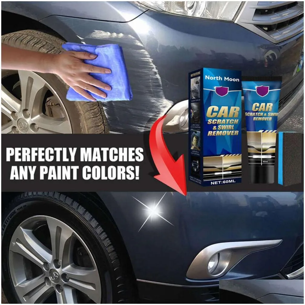 Other Interior Accessories New Car Scratch Repair Paste Maintenance Touch Up Paint Polishing Seamless 60/120Ml Drop Delivery Automobil Dh1So