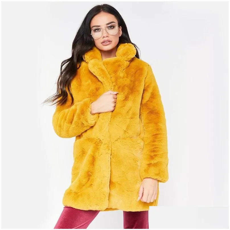 Women`S Fur & Faux Fur Womens Fur Faux Faylisvow 3Xl Plus Size Thick Coat Women Winter Warm Loose P Teddy Fluffy Long Sleeve Coats Wom Dhirs