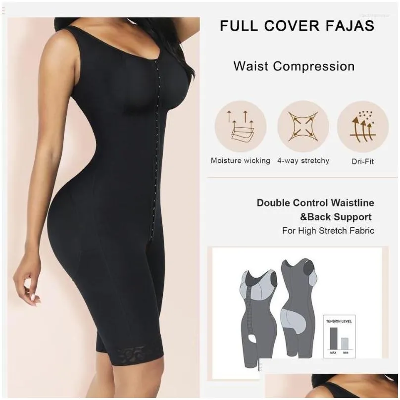 Women`S Shapers Corset Women Fl Waist Trainer Body Shaper Plus Size Shapewear Tummy Control Slimming Bbl Fajas Colombians After Post Dhwif