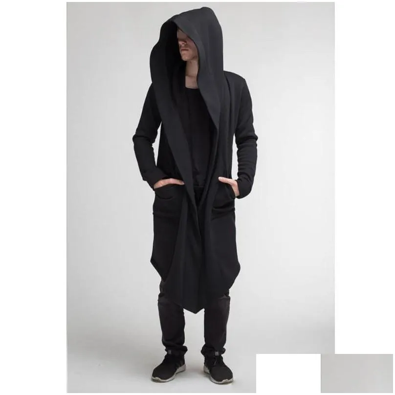 Men`S Trench Coats Fashion Designer Men Long Coat Autumn Winter Windproof Slim Solid Trench Plus Size Drop Delivery Apparel Men`S Clot Dhtjz