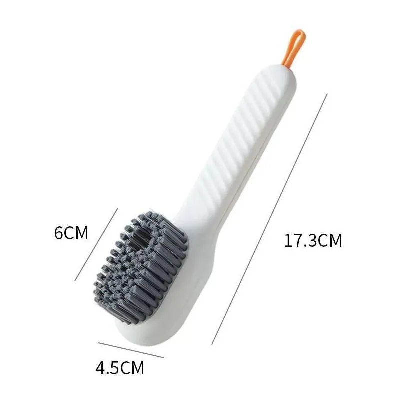 Cleaning Brushes Mtifunctional Shoe Brushes With Soap Dispenser Long Handle Brush Cleaner For Clothes Shoes Household Laundry Cleaning Dh8Ns