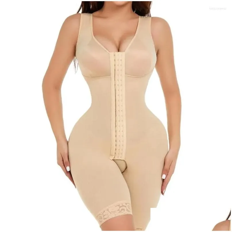 Women`S Shapers Corset Women Fl Waist Trainer Body Shaper Plus Size Shapewear Tummy Control Slimming Bbl Fajas Colombians After Post Dhwif