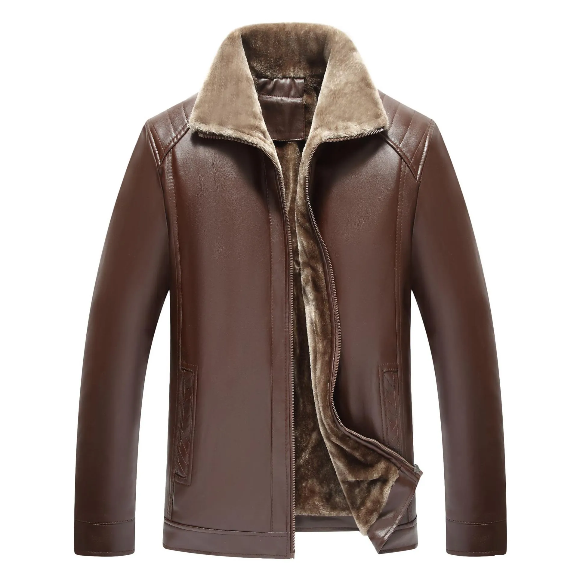 DHgate.com:Genuine Leather Jacket: Mens Casual Spring Autumn