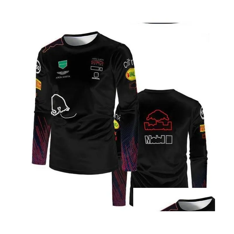 Motorcycle Apparel New F1 Racing T-Shirt Team Long Sleeve Jersey Customised Drop Delivery Automobiles Motorcycles Motorcycle Accessori Dhypq