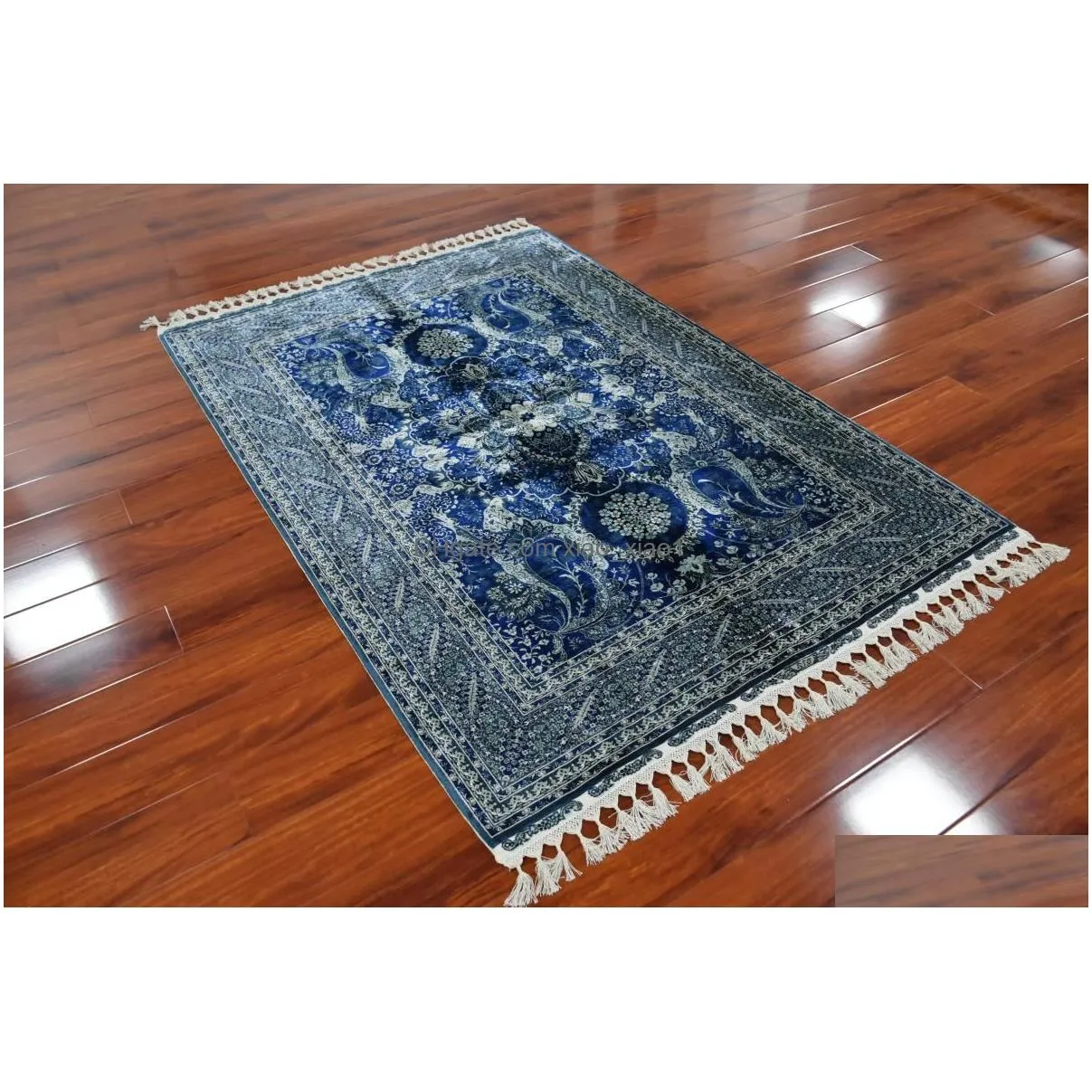 carpets 4.5x6.5 black blue classic silk rugs hand knotted modern carpet fine handmade