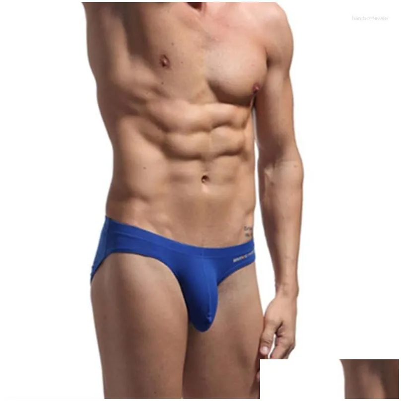 Underpants Brave Person Men Cotton Briefs For Man Bikini Y Underwear U Convex Big Penis Pouch Design Wonderjock Drop Delivery Apparel Dh2Xp