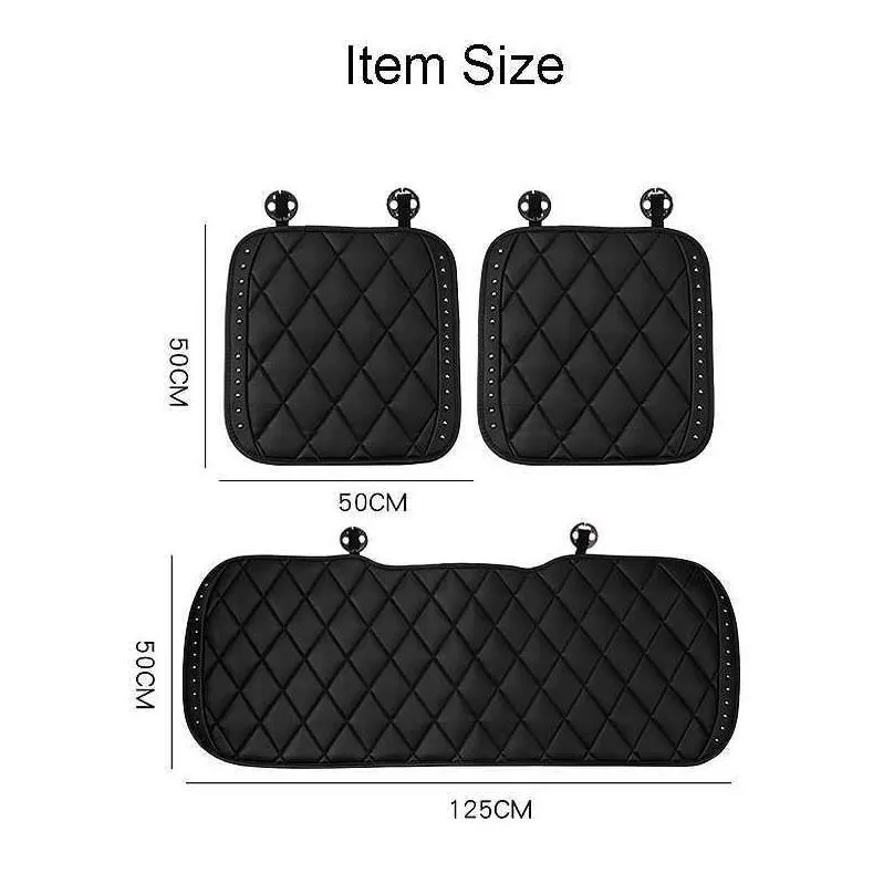 Other Interior Accessories New Fashion Rivet Soft P Car Seat Er High Quality Diamond Check Anti-Slip Cushion Mat Pad Accessories Drop Dhtbh