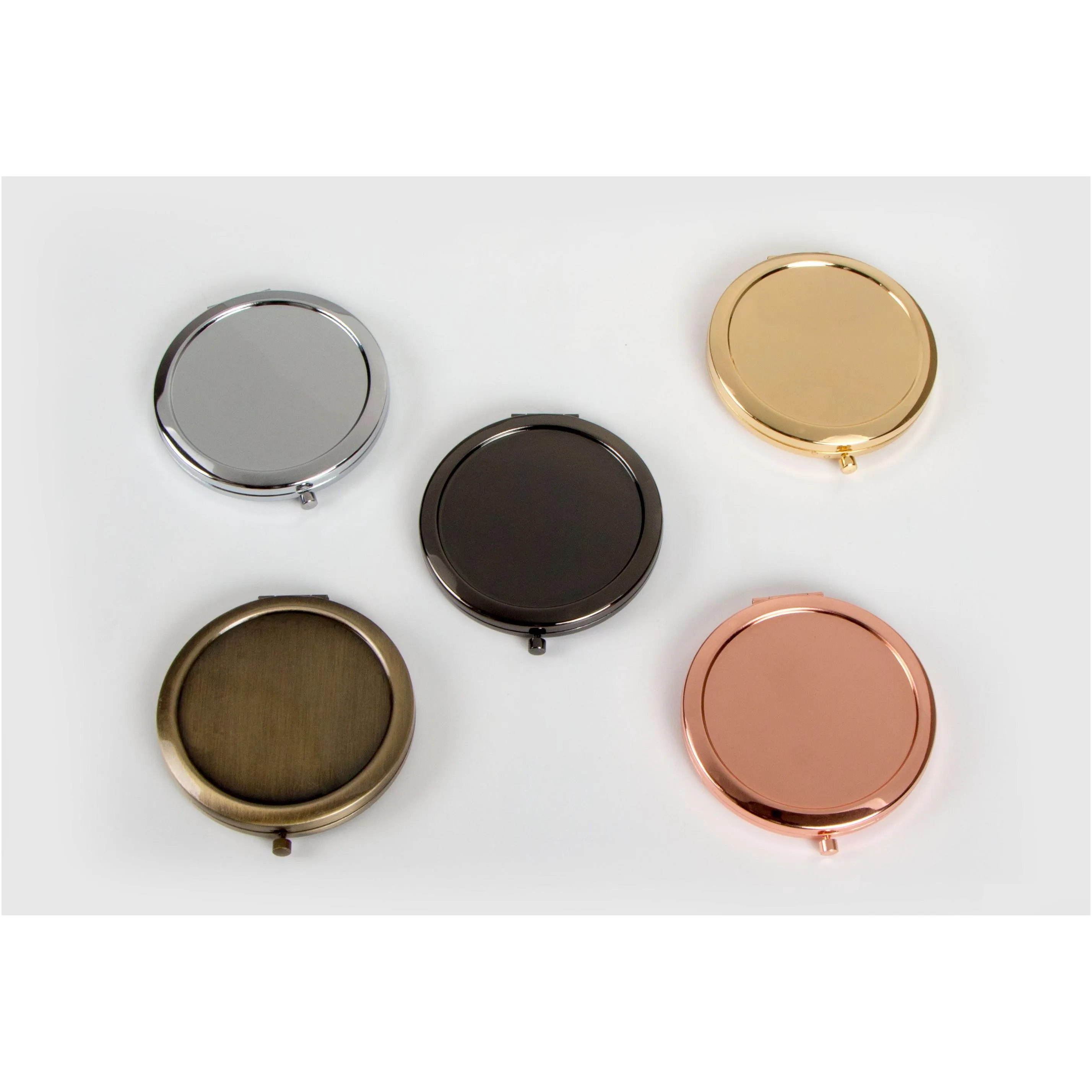 Compact Mirrors Blank Compact Mirror With Epoxy Sticker New Cosmetic Pocket Makeup Compacts Sier Colour For Diy Decoden Drop Delivery Dhwcq