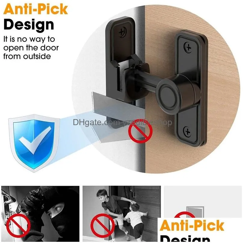 barn door lock latch 90 or 180 degree latch slide lock home security door lock for bathroom garage bedroom cabinet barn durable zinc