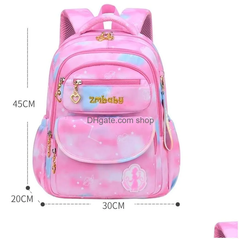 Backpacks Backpack For Elementary School Girl Waterproof Oxford Cloth Pink Sac Enfant Bags Kids Girls Cute Bow Bag Drop Delivery Dhtr1
