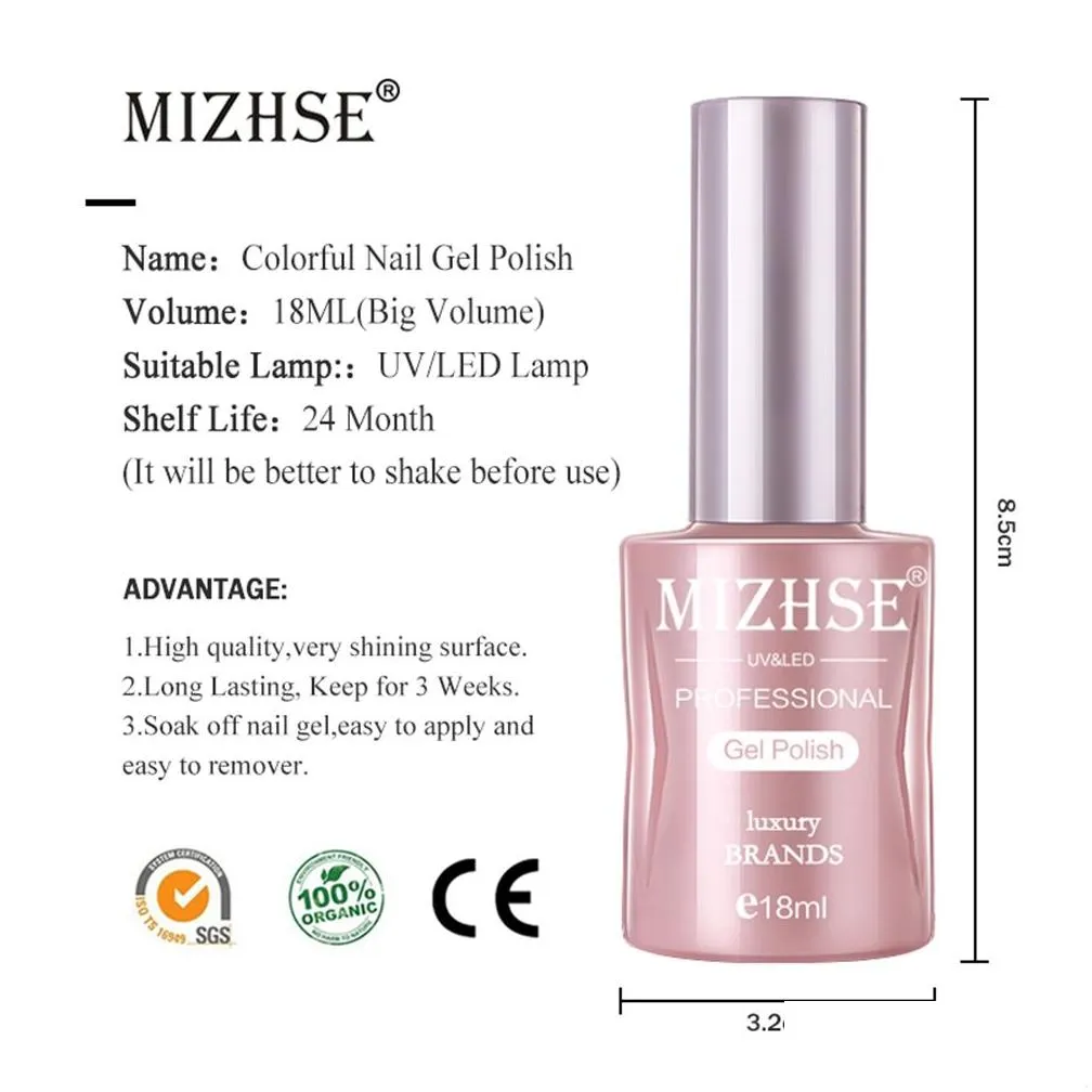 Nail Gel Mizhse No Wipe Top Base Coat Matte Transparent Gel Nail Polish Uv Led Primer Builder Fingernail Varnish Lacquer Drop Delivery Dhqez