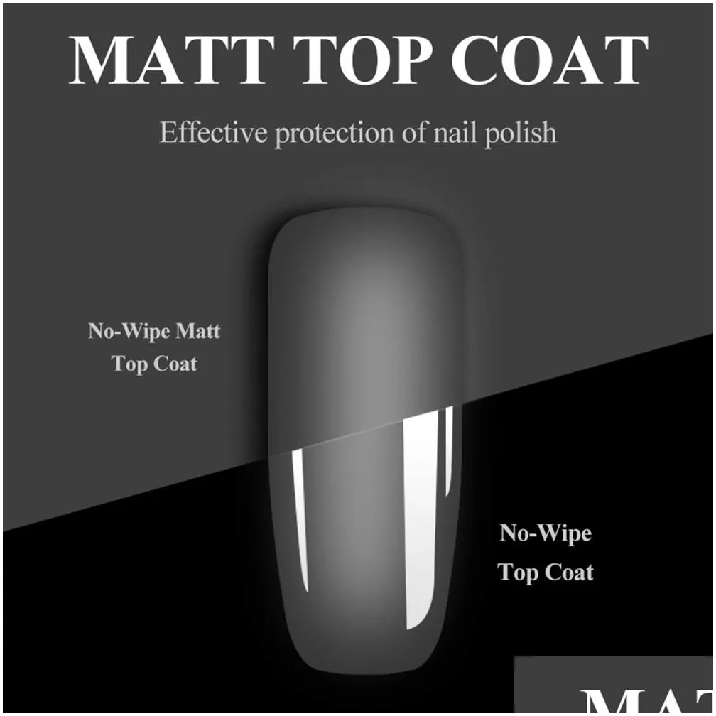 Nail Gel Mizhse No Wipe Top Base Coat Matte Transparent Gel Nail Polish Uv Led Primer Builder Fingernail Varnish Lacquer Drop Delivery Dhqez