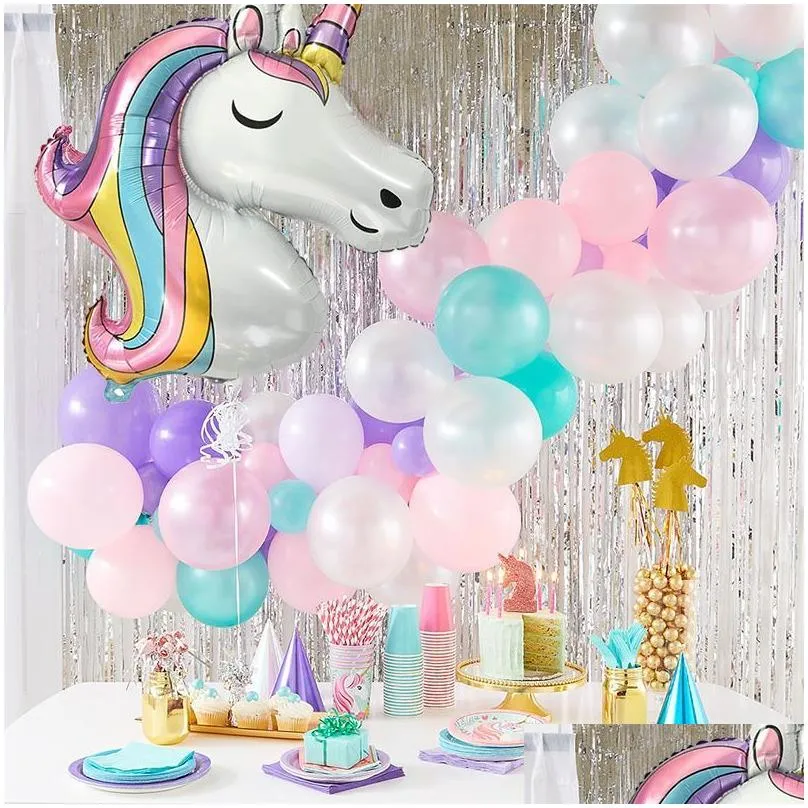 Party Decoration Rainbow Balloon Party Decoration 32 Inch Number Foil Balloons Kids Theme Birthday Supplies 1 Set Drop Delivery Home G Dhxkd