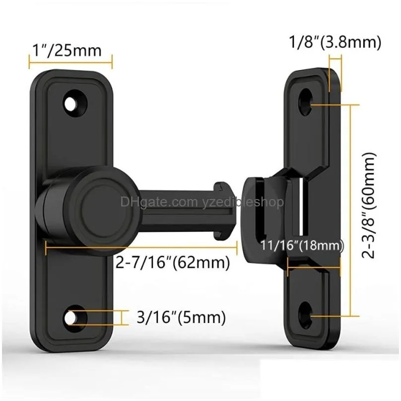 barn door lock latch 90 or 180 degree latch slide lock home security door lock for bathroom garage bedroom cabinet barn durable zinc