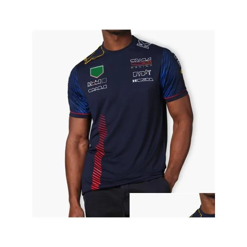 Motorcycle Apparel F1 Forma One Motorsport Shirt Summer New Short-Sleeve Customized Drop Delivery Automobiles Motorcycles Motorcycle A Dhkyo