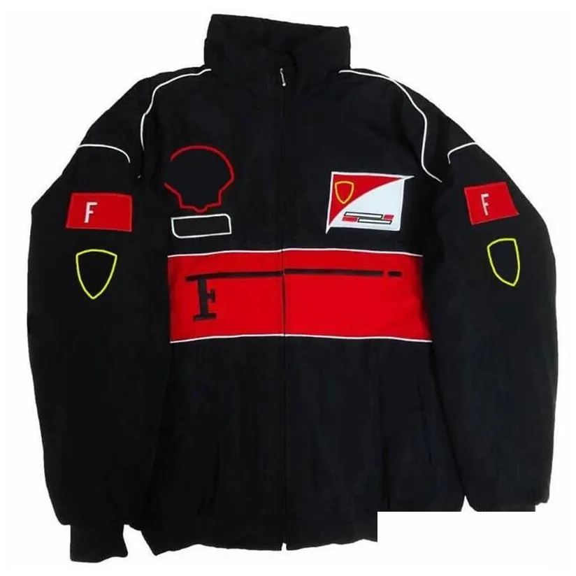 Motorcycle Apparel F1 Forma One Racing Jacket Autumn And Winter Fl Embroidered Logo Cotton Clothing Spot Drop Delivery Automobiles Mot Dhxm6