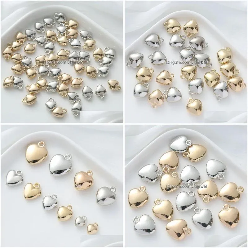 7/10/12/16mm acrylic beads for bracelets necklace earring jewelry making supplies love heart silver gold color loose beads kit for adults kids diy crafts