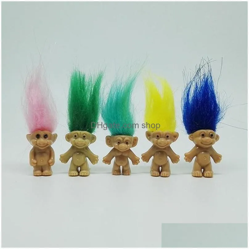 Dolls Colorf Hair Troll Doll Family Members Daddy Mummy Baby Boy Girl Leprocauns Dam Trolls Toy Gifts Happy Love Wcw384 Drop Delivery Dhcea