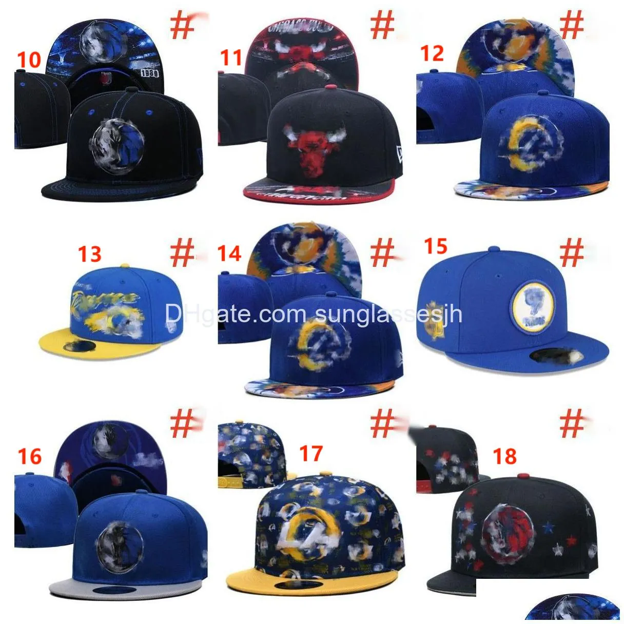 Ball Caps Designer Snapbacks Hats All Teams Logo Embroidery Football Baskball Cotton Letter Closed Mesh Flex Beanies Fisherman Flat Dh3J0