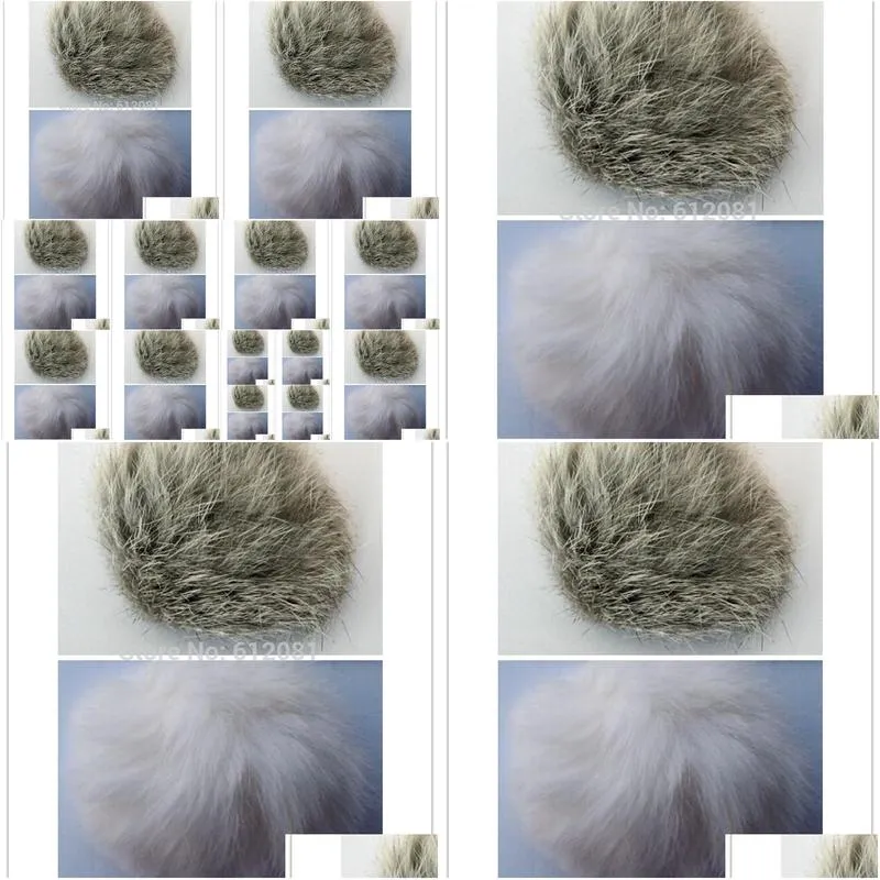 Cat Toys Pet Products Natural Cat Toy Real Rabbit Fur Ball No Dyed White/Grey 5Cm Dia 50Pcs/Lot 201217 Drop Delivery Home Garden Pet S Dhmfa