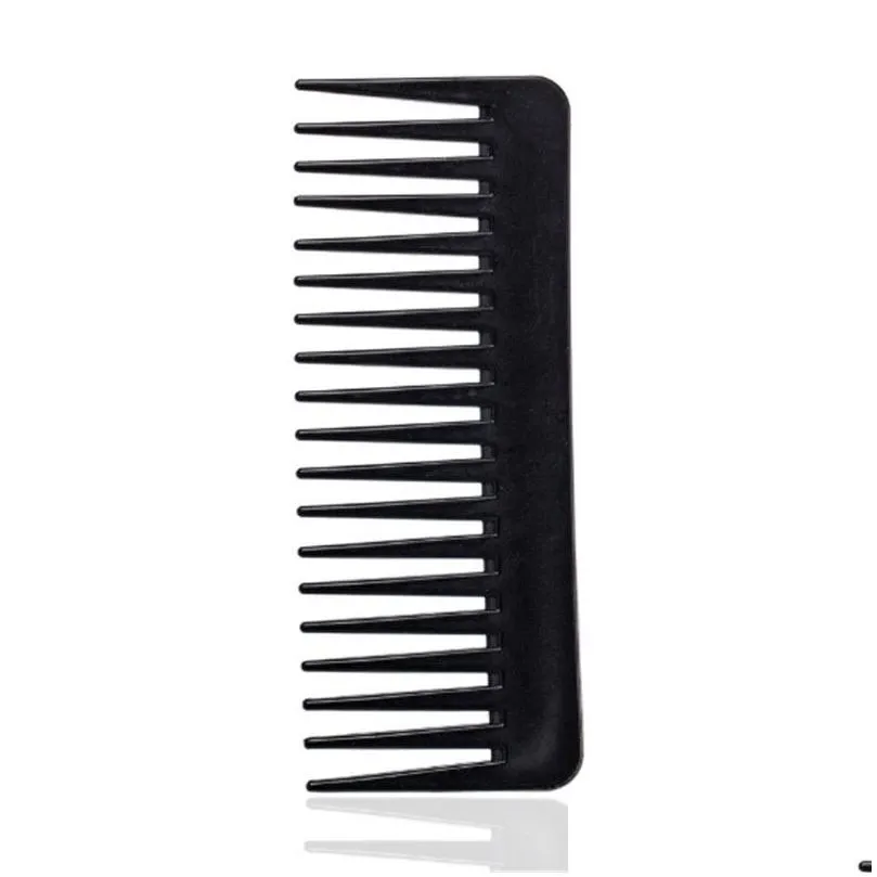 Hair Brushes Teeth Hairdressing Comb 19 Black High Quality Abs Plastic Heat-Resistant Large Wide Tooth Detangling Drop Delivery Hair P Dhfhb