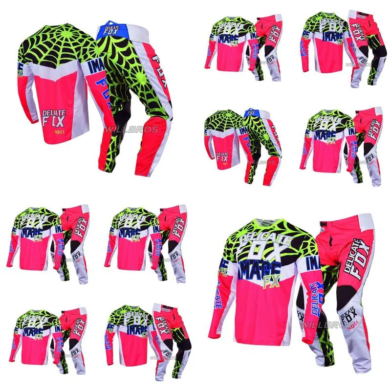 delicate fox 180 heritage venin spiderwebs jersey pant motorbike mx atv dirt bike utv mtb racing gear set9287025