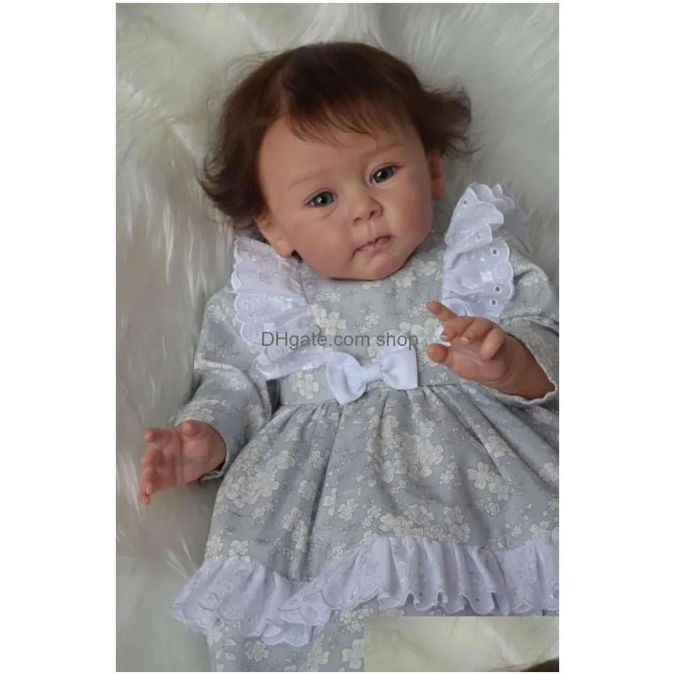 Dolls 58Cm Huxley Finished Doll Reborn Toddler Girl Lifelike With High Quality 3D Skin Visible Veins Toys For 230802 Drop Delivery Dhufb