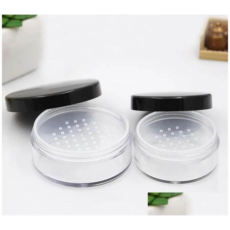 Refillable Compacts 30G 50G Loose Box Portable Plastic Puff Sifter Empty Cosmetic Container Jars Pot Beauty Tool Drop Delivery Health Dhg3W