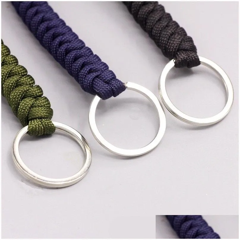 Survival Bracelets Outdoor Steel Ball Security Protection Bearing Self Defense Rope Lanyard Tool Key Chain Mtifunctional Keychain 5Xlp Dhy0R