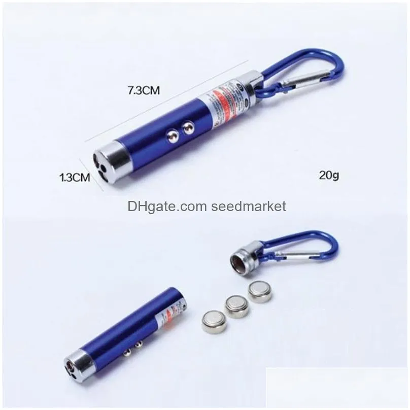 party favor lazer pen 3 in 1 mini pointer uv torch with keychain white led laser beam uv led tease the cat t9i002508