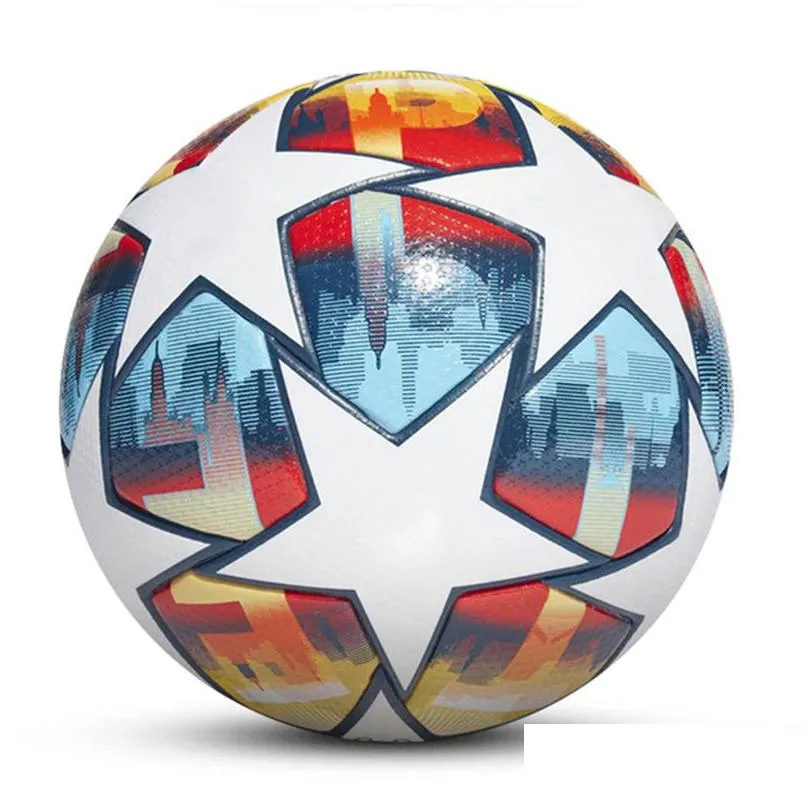 Balls Pro Soccer Ball Official Size 5 Three Layer Wear Rsistant Durable Soft Pu Leather Seamless Team Match Group Training Game Play Dhzrp