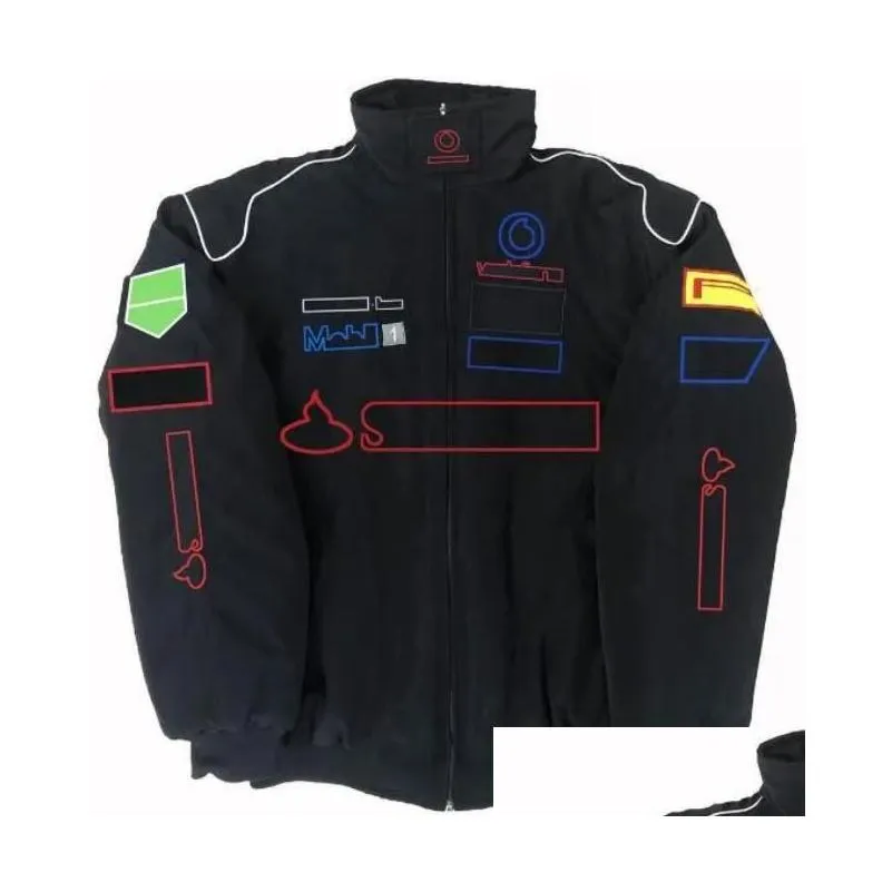 Motorcycle Apparel F1 Racing Suit Autumn/Winter Team Fly Embroidered Logo Cotton Padded Jacket Drop Delivery Automobiles Motorcycles M Dh4P8