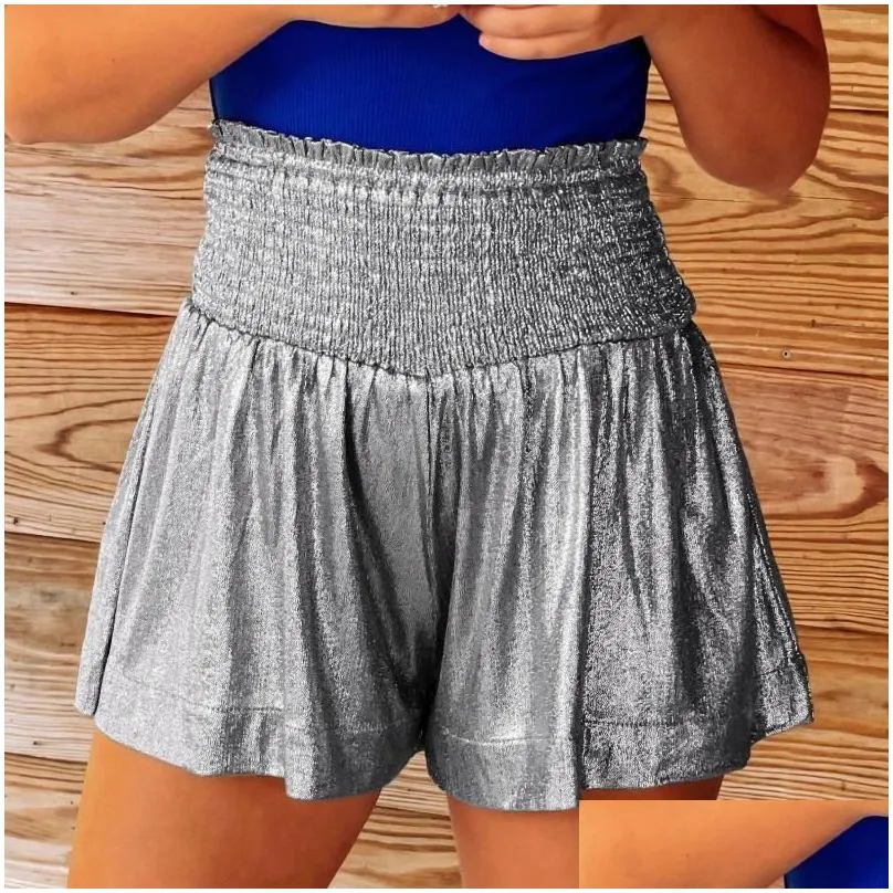 Women`S Shorts Smocked Waistband Shorts Special Queen Of Sparkles Swing Summer Women Jumpsuit Dance Elasticated Drop Delivery Apparel Dhfwg