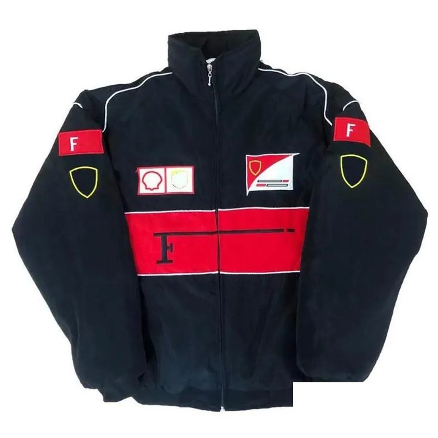 Motorcycle Apparel F1 Racing Suit Autumn And Winter New Team Fl Embroidered Logo Cotton Padded Jacket Spot Drop Delivery Automobiles M Dhkto