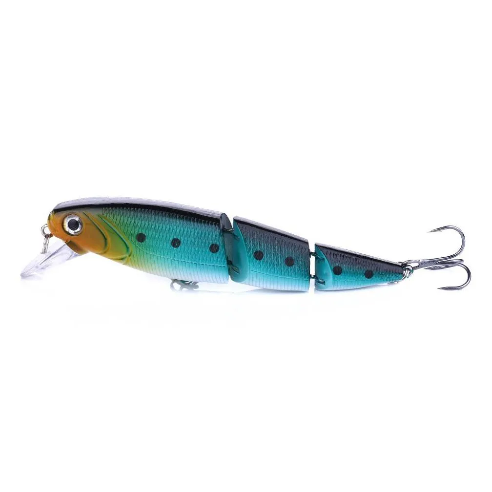 Baits & Lures Hengjia 13 Colors Mti Jointed Minnow Fishing Lure Hard Bass Bait Swimbait For Trout 10.5Cm 14G Drop Delivery Sports Outd Dh2Gp