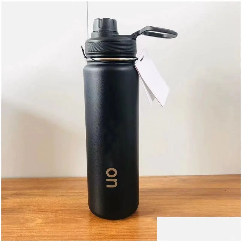 Water Bottle Ll Water Bottle Vacuum Yoga Fitness Bottles Simple Pure Color Sts Stainless Steel Insated Tumbler Mug Cups With Lid Therm Dhnpv