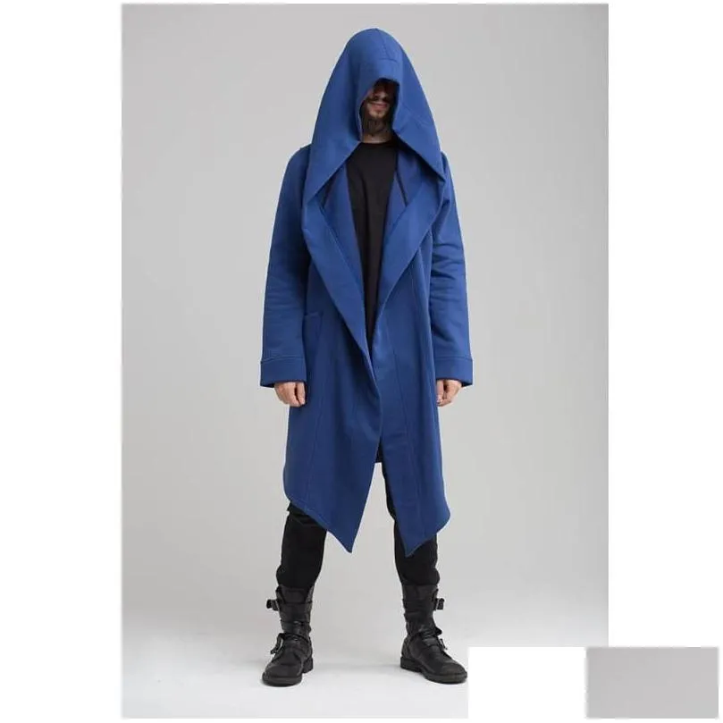 Men`S Trench Coats Fashion Designer Men Long Coat Autumn Winter Windproof Slim Solid Trench Plus Size Drop Delivery Apparel Men`S Clot Dhtjz