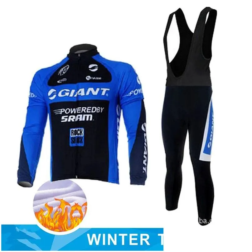 cycling jersey sets winter men long sleeves thermal fleece cycling clothing  cycling jersey set bicycle clothing maillot mtb bike uniform