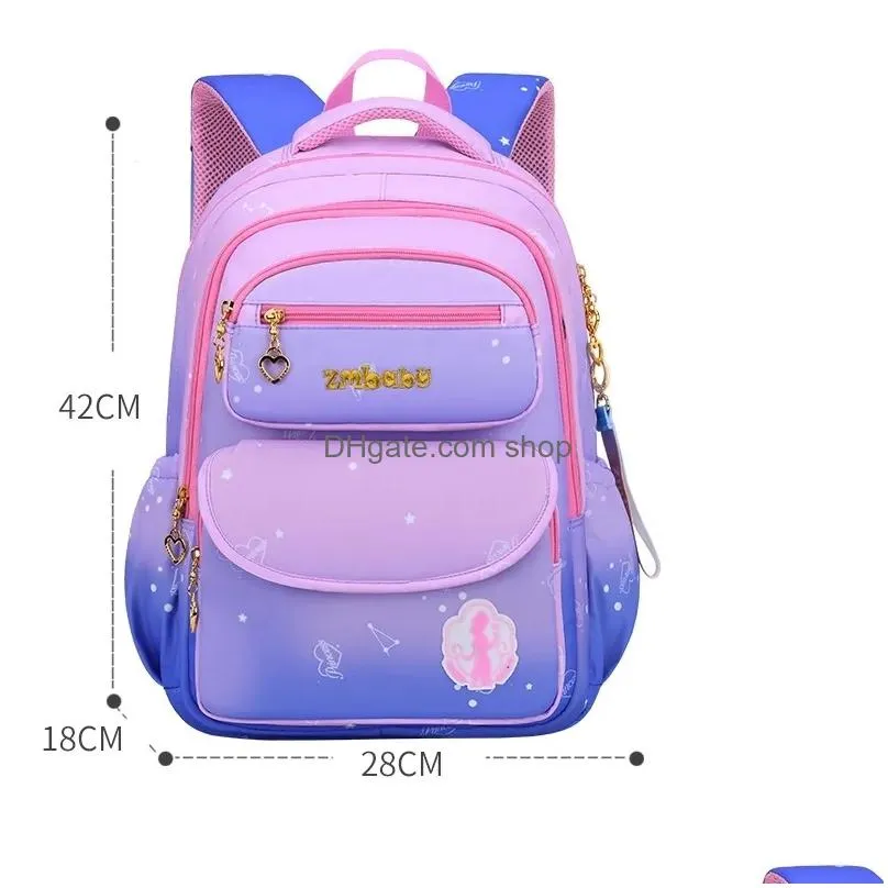 Backpacks Backpack For Elementary School Girl Waterproof Oxford Cloth Pink Sac Enfant Bags Kids Girls Cute Bow Bag Drop Delivery Dhtr1