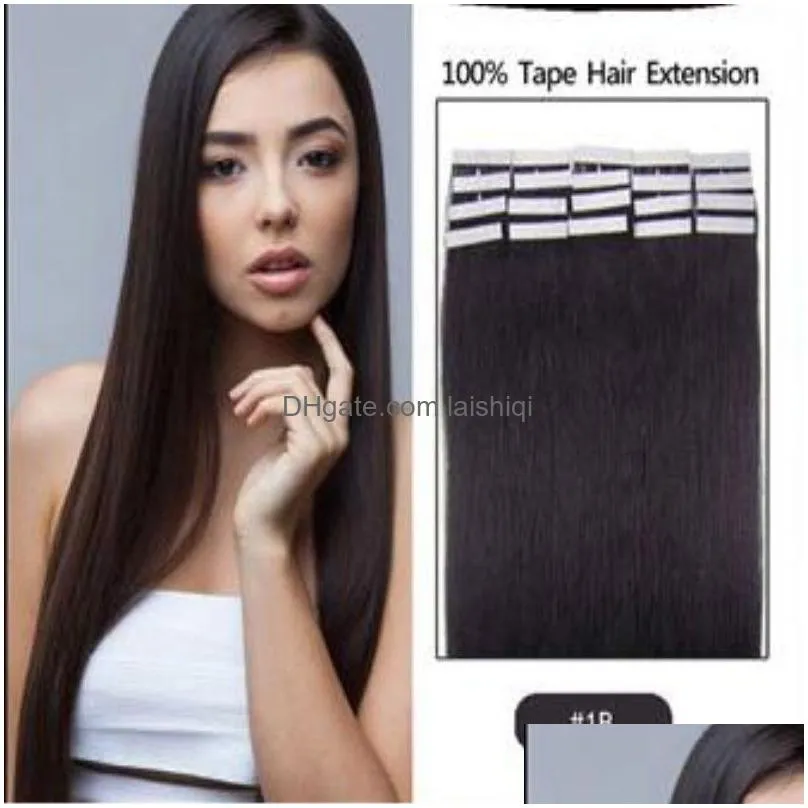 top quality 50g 20pcs 25pcs glue skin weft pu tape in human hair extensions 18 20 22 24inch brazilian indian hair extension3692358