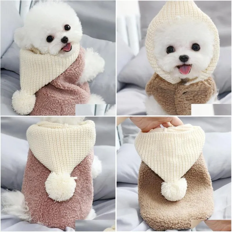 Dog Apparel New Winter Warm Dog Clothes For Small Dogs Autumn Thicken Hoodie Puppy Coat Chihuahua Cute Pet Clothing Accessories 201127 Dhbpm