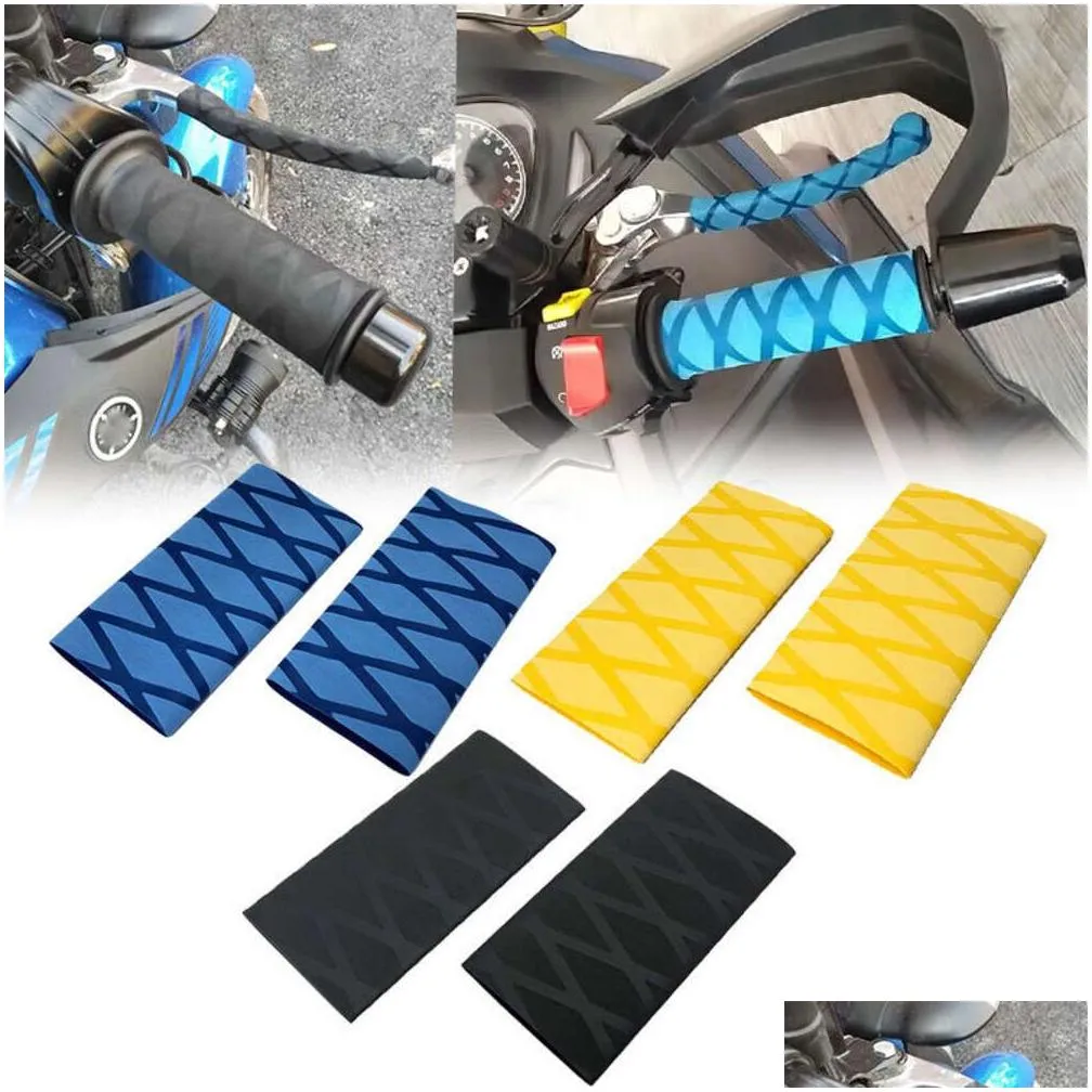 Other Interior Accessories New A Pair Anti-Slip Rubber Grip Glove Heat Shrink Handlebar Er Motorcycle Accessories Motocross Dirt Bike Dhpdm