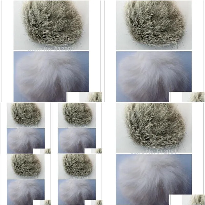 Cat Toys Pet Products Natural Cat Toy Real Rabbit Fur Ball No Dyed White/Grey 5Cm Dia 50Pcs/Lot 201217 Drop Delivery Home Garden Pet S Dhmfa